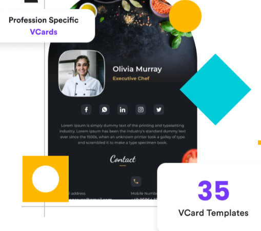 Digital vCard Illustration